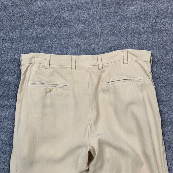 Nat Nast Pants Mens 35 Sand Silk Luxury Originals Relaxed Straight High Rise - Picture 9 of 12